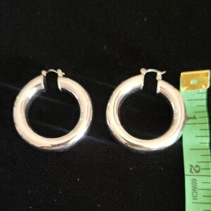 Elegant Silver Hoop Earrings